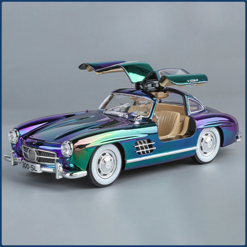 Vintage Collectible Toy Cars - Diecast Alloy 1/24 300SL Electroplated Vintage