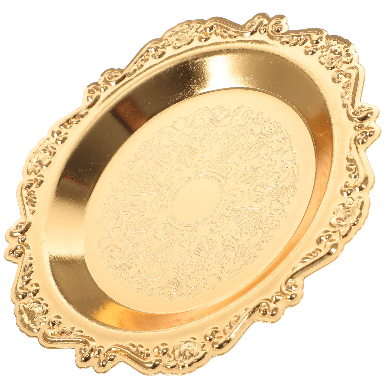 Vintage Collectible Dishes - Copper Vintage Jewelry Tray Decorative Round