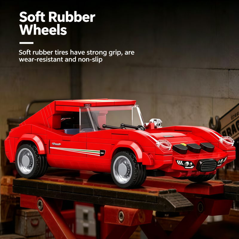 Vintage Collectible Toy Cars - Classic red vintage sports car building