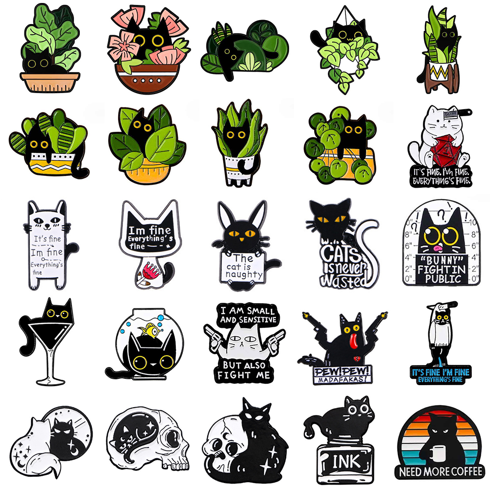 Cute Black Cat Collection Plan - Collectible Vintage Wine avaliação e preço