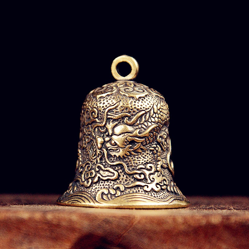 Vintage Brass Bell Carved Drag - Vintage Collectible Bells avaliação e preço