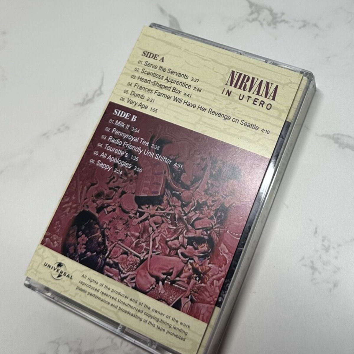 Nirvana in Utero Cassette Tape - Vintage And Collectible avaliação e preço