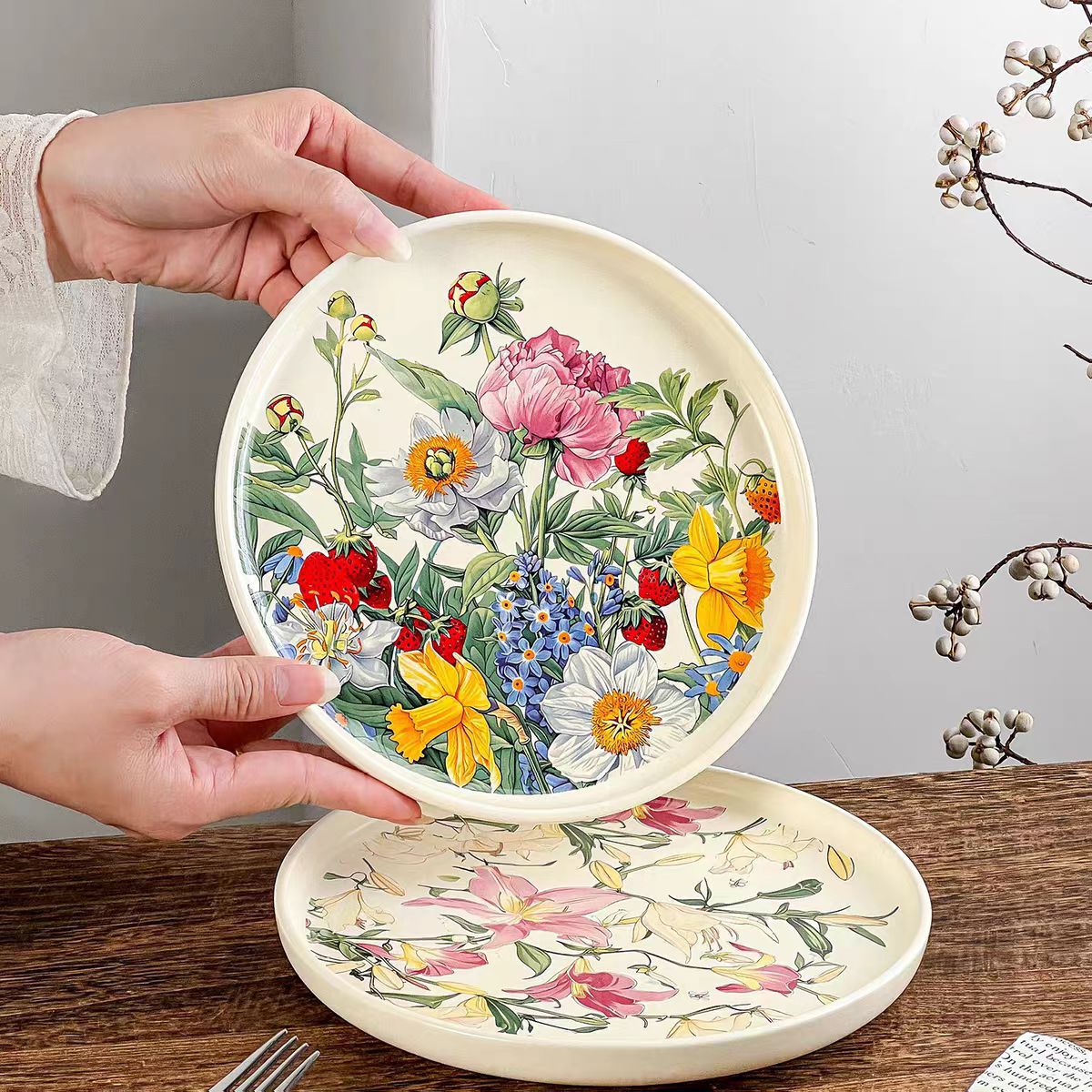 Creative Romantic Floral Ceram - Vintage Collectible Dishes avaliação e preço