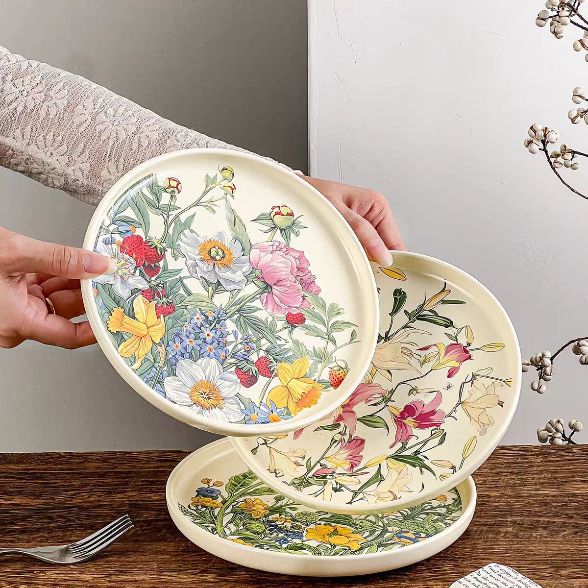Creative Romantic Floral Ceram - Vintage Collectible Dishes avaliação e preço