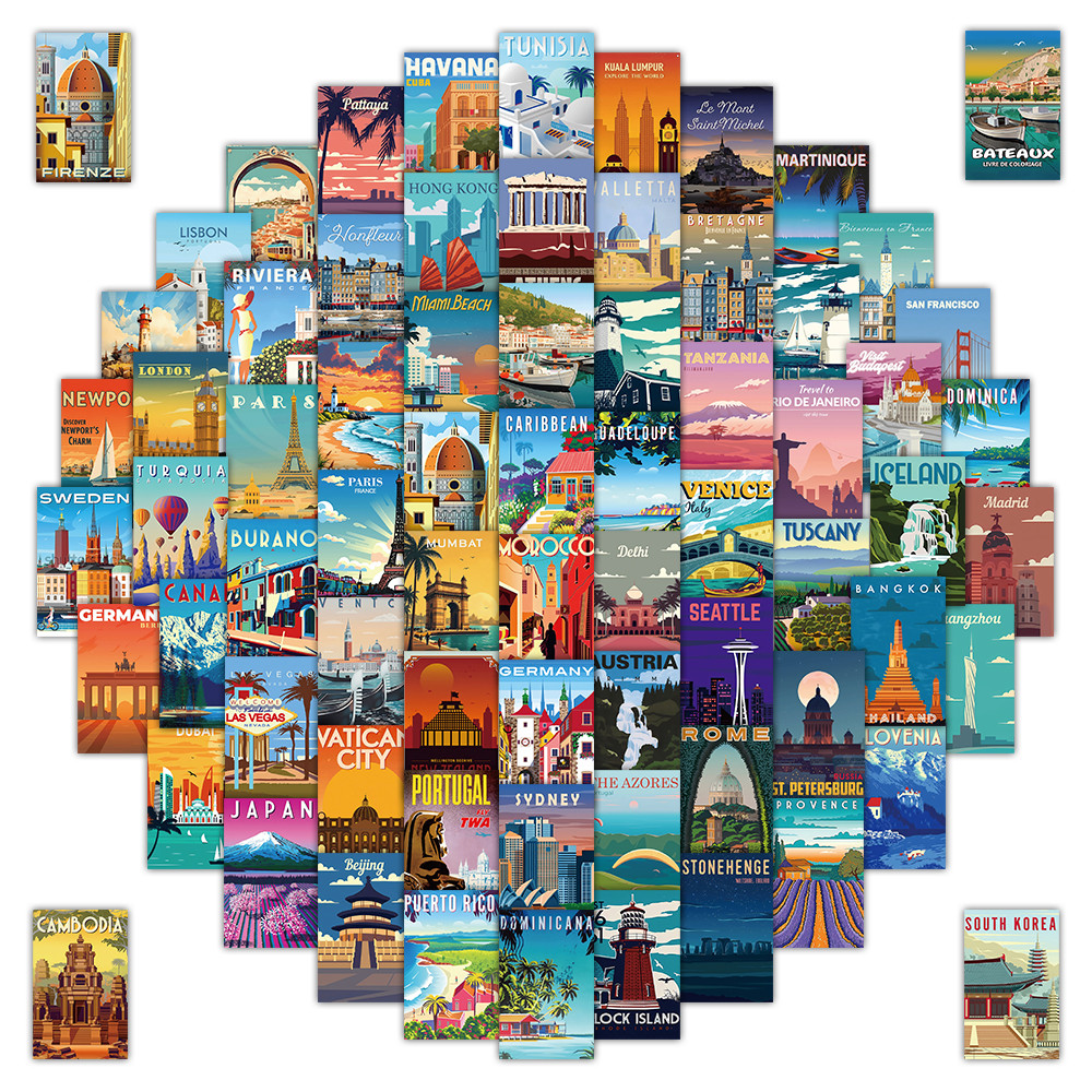 108 Pcs Scenic Landscape Stamp - Vintage Collectible Stores avaliação e preço