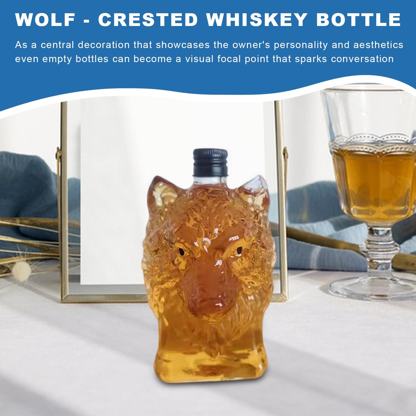 Whiskey Bottle Wolf Shape Wine - Collectible Vintage Wine avaliação e preço