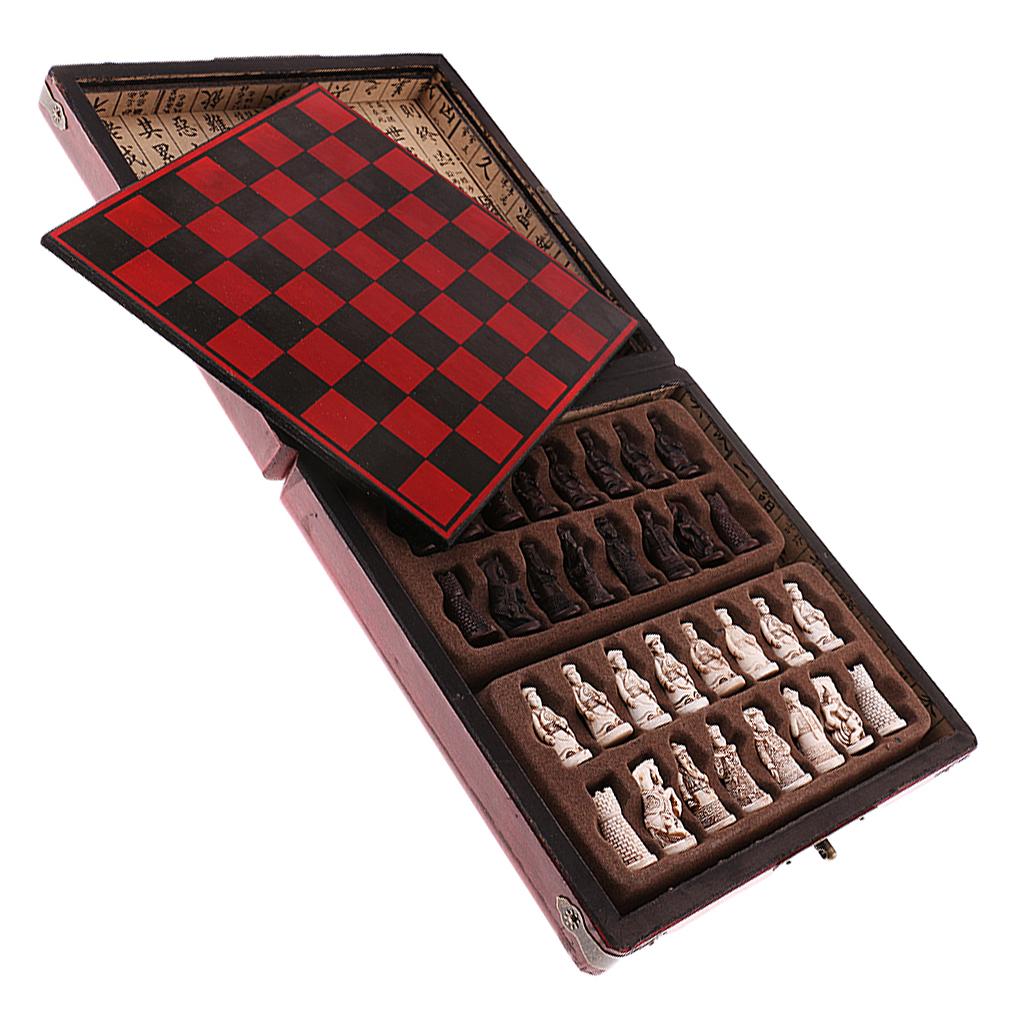 Chinese Chess Set Wooden Minia - Vintage Game Collection avaliação e preço