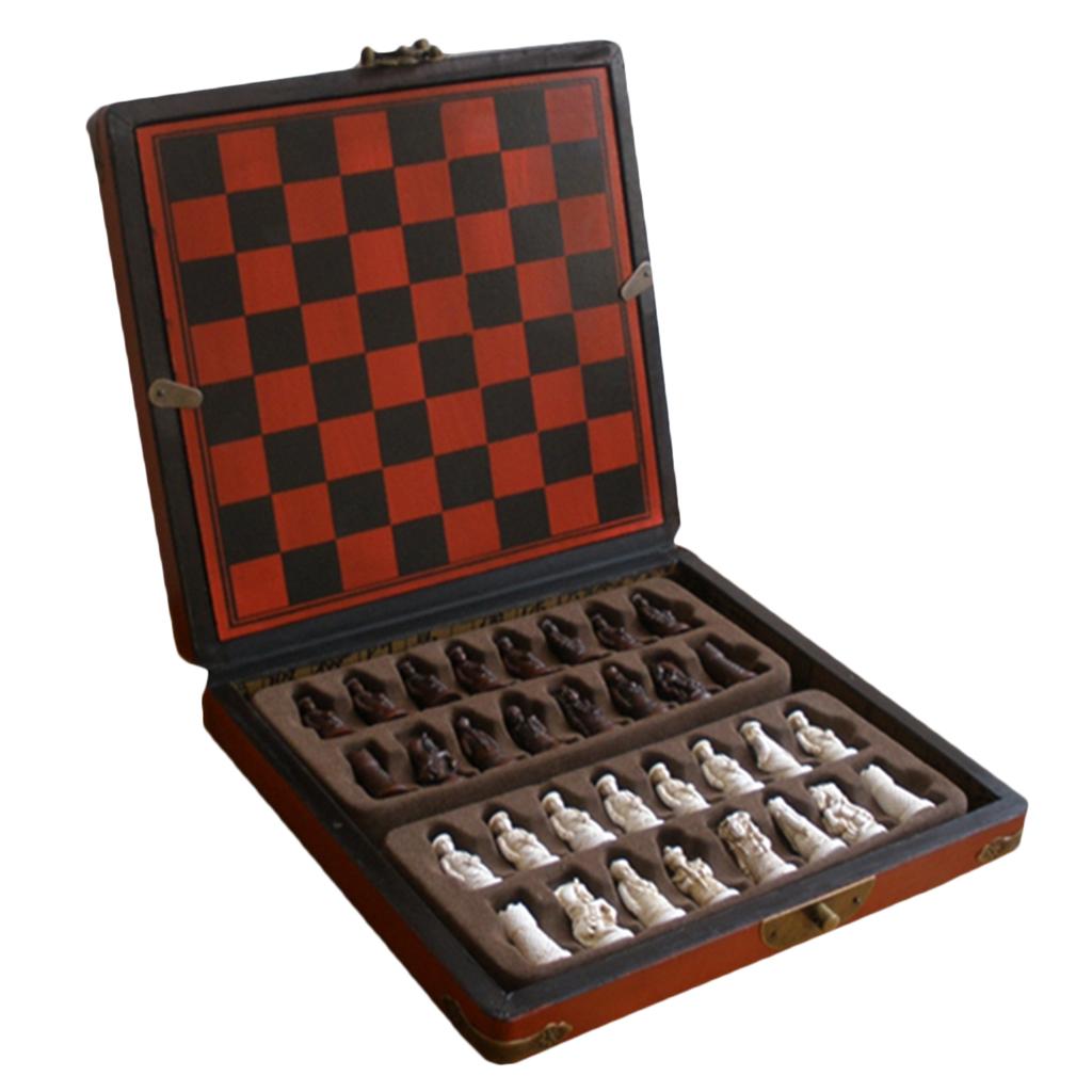 Chinese Chess Set Wooden Minia - Vintage Game Collection avaliação e preço