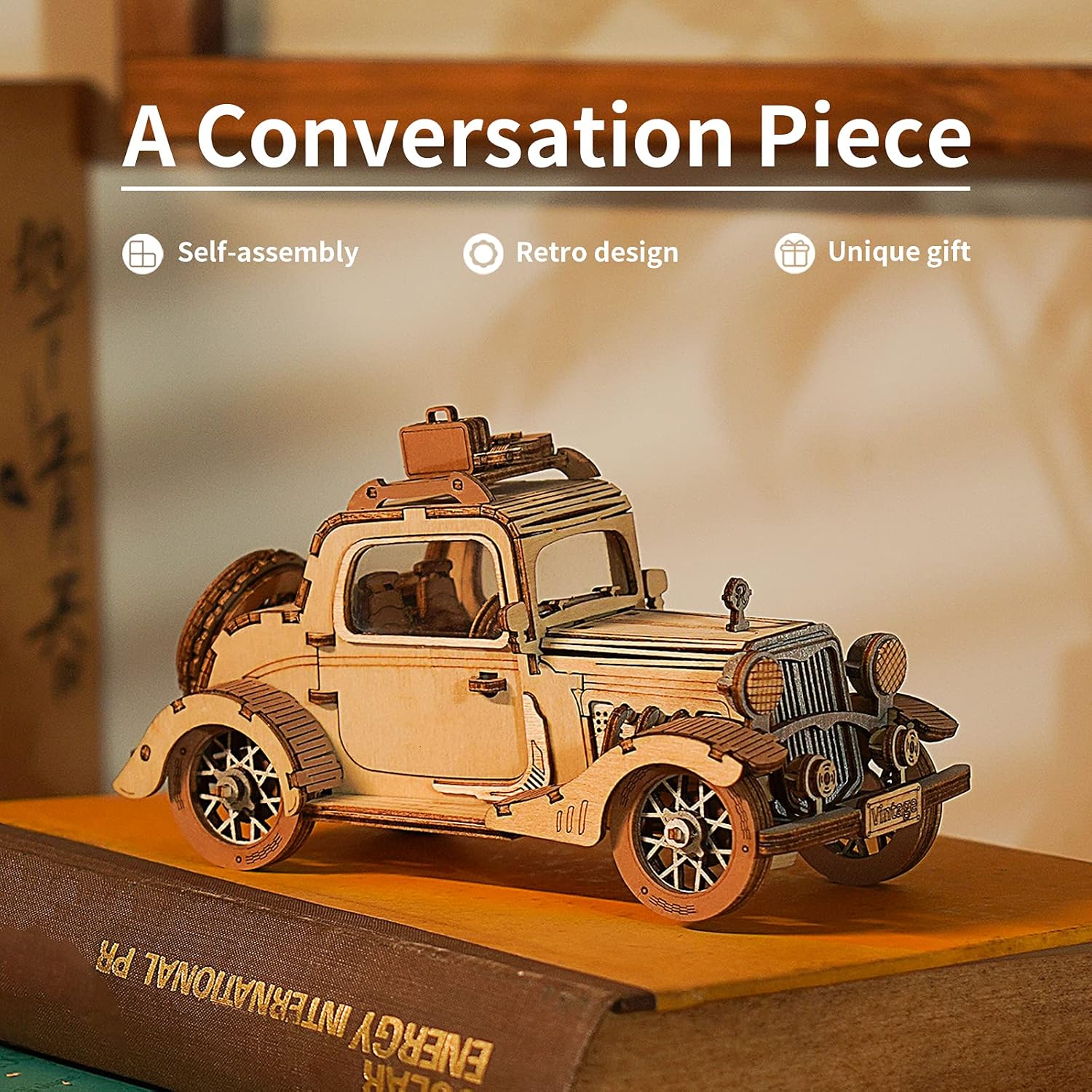 Robotime Wooden Model Vintage  - Vintage Collectible Toy Cars avaliação e preço