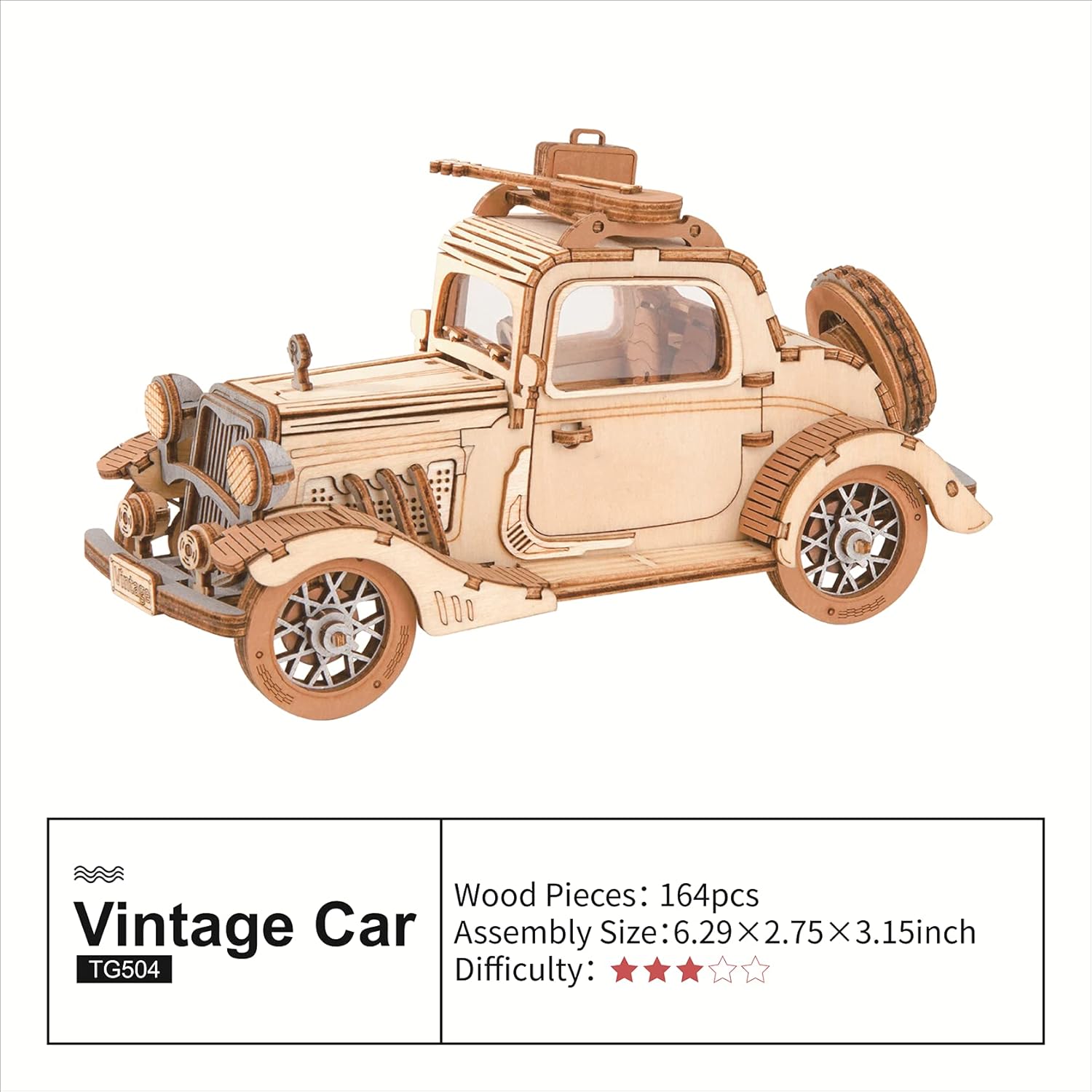 Robotime Wooden Model Vintage  - Vintage Collectible Toy Cars avaliação e preço