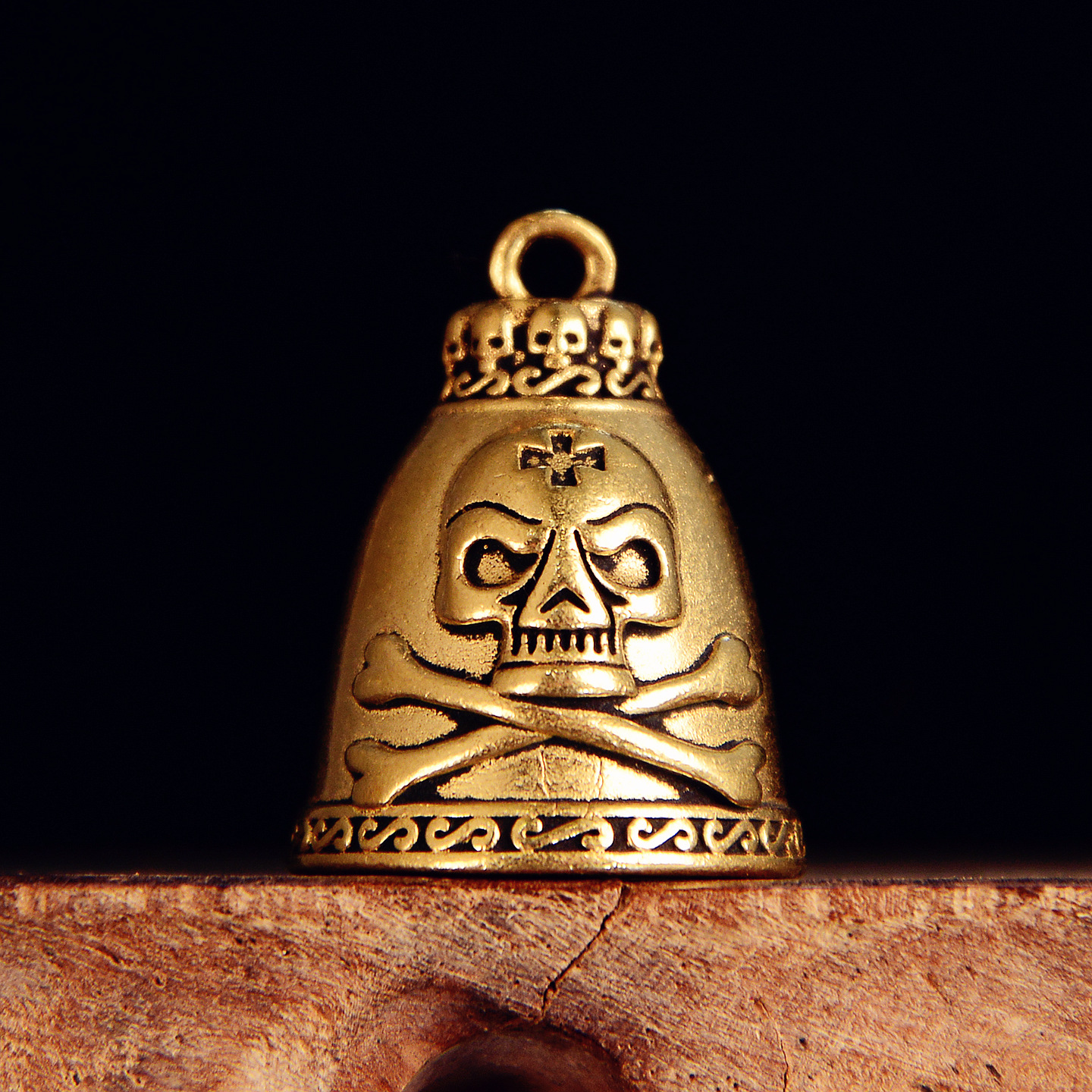 Brass Skull Bell Figurine 3.3c - Vintage Collectible Bells avaliação e preço