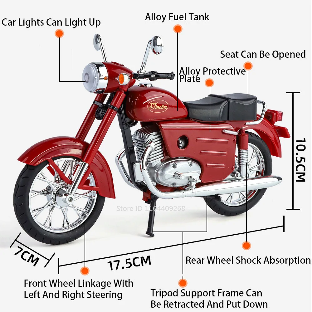 1:10 Scale XF250 Motorcycle Mo - Vintage Collectible Toy Cars avaliação e preço